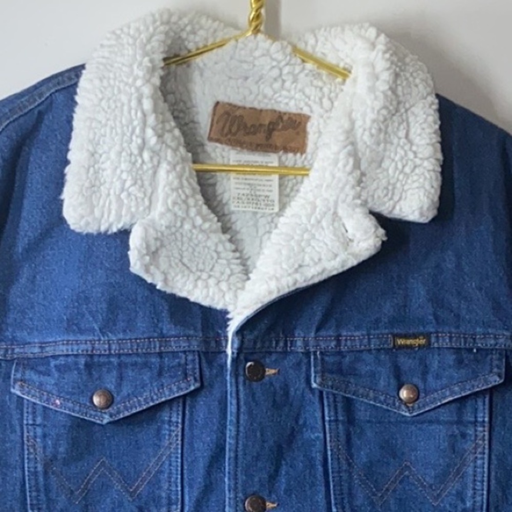 Wrangler Men's Sherpa Lined Denim sz XXL Jacket Flaw - Picture 6 of 12